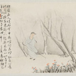 華喦「菊を愛でる人」