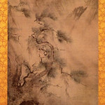 謝時臣「絹本著色夏景山水図」